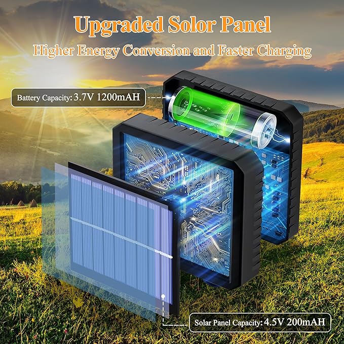 2 Pack Solar String Lights Total 480LED 158FT, IP67 Waterproof String Lights for Outside with 8 Modes, Upgraded Solar Panel Fairy Lights for Garden Party Wedding Decorations (Warm White)