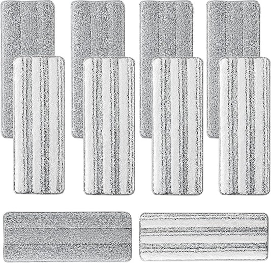 10Pcs Joymoop Mop Replacement Pads, 15 * 4.9'' Universal Mop Pads Mop Head Refills Washable Wet Mop, Compatible with Most 11-14” Size Mops