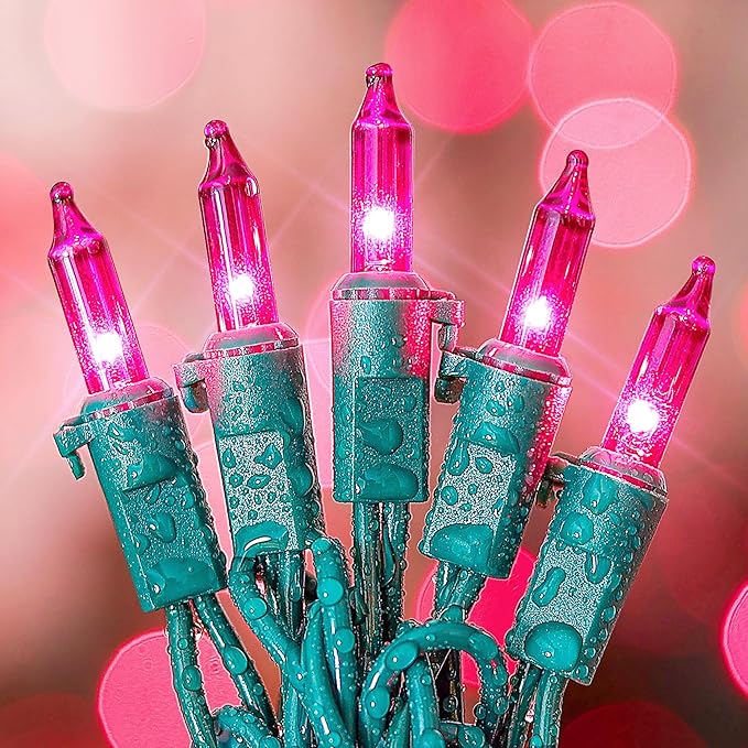 Purple Halloween Lights Outdoor,50 Count Incandescent Bulb Waterproof Fairy Lights，13FT UL Certified Mini String Lights for Holiday Decorations, Christmas,Halloween,Party, Xmas, Yard,Patio