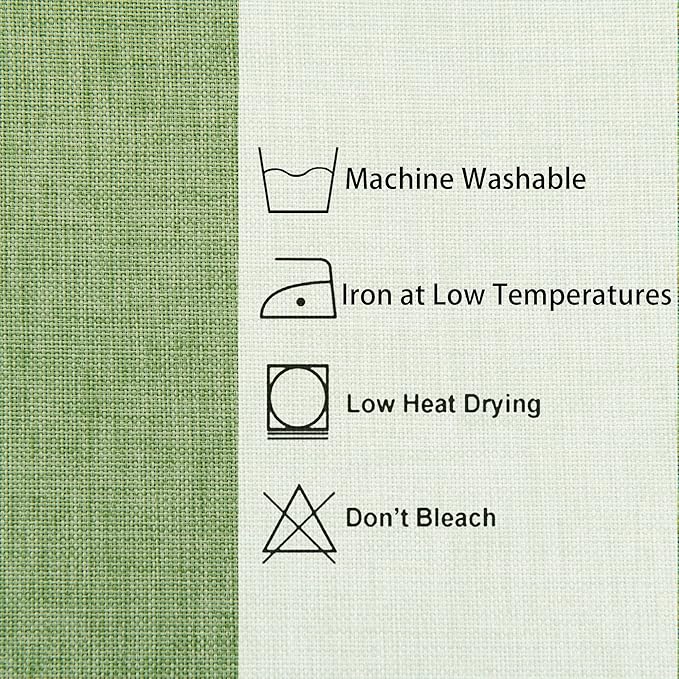 Hiasan Faux Linen Rectangle Tablecloth - Wrinkle and Stain Resistant Washable Decorative Fabric Table Cloth for Kitchen Dining Room Holiday Table Cover for Dinner, Sage Green, 60 x 84 Inch