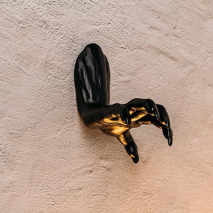 GUTE Creepy Hands Wall Mountable - Hands Hangers Decor, Hand Horror Decorations Aesthetic Goth Gothic Hanging Wall Art Home, House Decoration, Sculpture (Monster, 1 Piece)