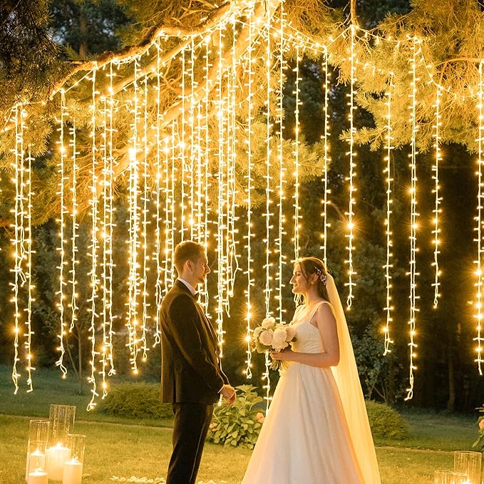 String Lights Indoor Bedroom, 100 LED 33FT Fairy String Lights Outdoor Waterproof, 8 Modes Connectable Twinkle Christmas Light Plug in for Classroom Dorm Patio Tree Garden Decor(Warm White)