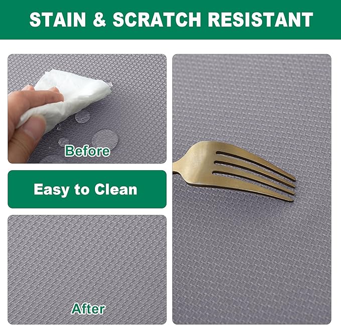 Biscaynebay Textured Fabric Round Tablecloths 60", Silver Grey Water Resistant Table Cloth Small Circle Folding Table Covers for Dining, Kitchen, Wedding & Parties, etc Machine Washable