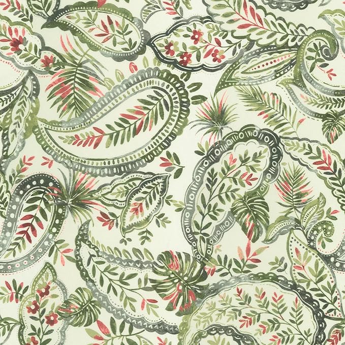 LVTXIII Outdoor Inflatable Ottoman, Fade-Resistant Round Footrest Stool D31”x H14”, Portable Patio Pouf for Garden Camping or Home Use, Faylinn Shadow Paisley