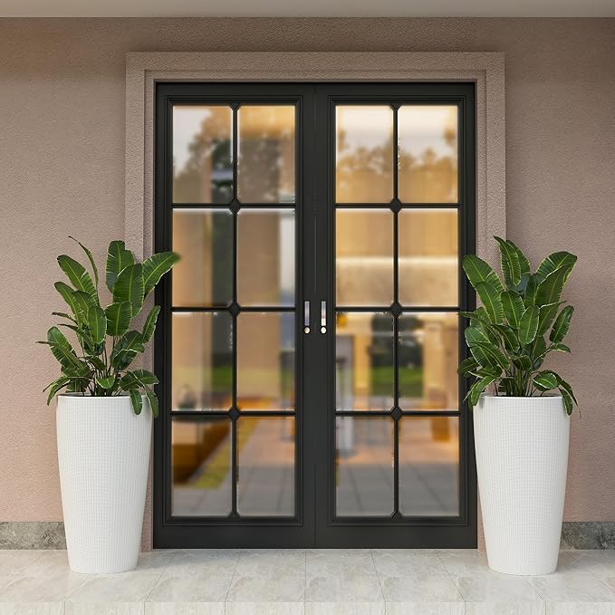 2Pack 22" High Modern Plant Pots Planter-Self-Watering Indoor/Outdoor Planting with Drain Holes, Water Level Monitor, Inner Bucket for Front Porch Patio, White Rattan Conical