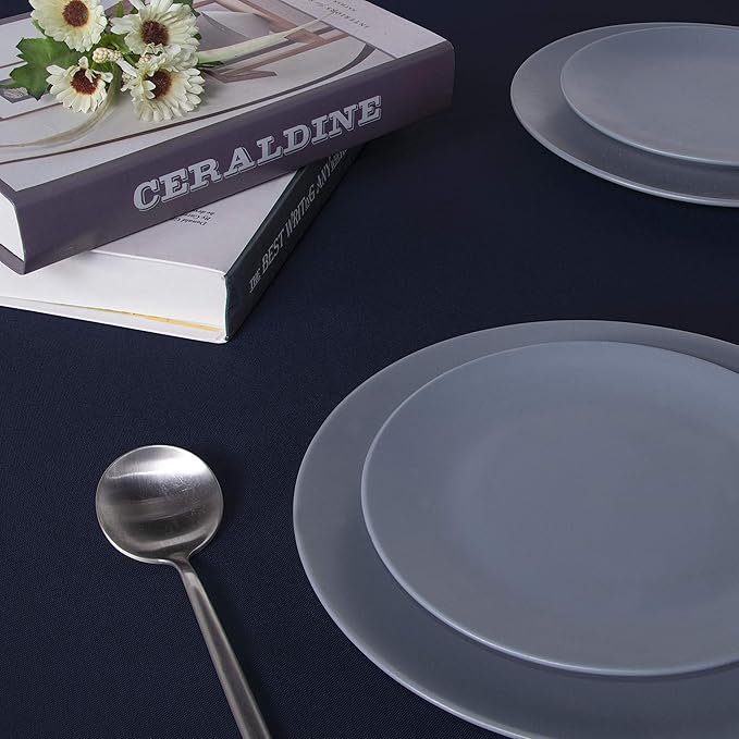 sancua Rectangle Tablecloth - 54 x 108 Inch - Stain and Wrinkle Resistant Washable Polyester Table Cloth, Decorative Fabric Table Cover for Dining Tables, Buffet Parties and Camping, Navy