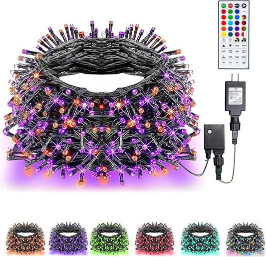Dazzle Bright Color Changing Christmas Lights, 66ft 200 LED RGB String Lights with Remote & Timer, Fairy Lights for Indoor Outdoor Xmas Tree Party Wedding Christmas Decorations