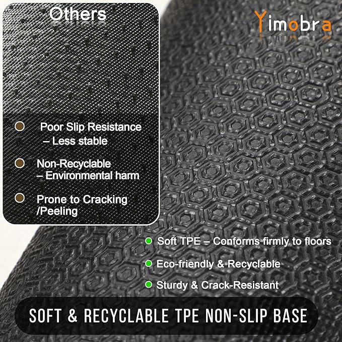 Yimobra Welcome Mat Outdoor Indoor, All-Season Waterproof Front Door Mat Outside Entrance, All-Weather Heavy Duty Non-Slip Doormat, Low Profile Porch Patio Entrance Mats, 47x24, Dark Grey