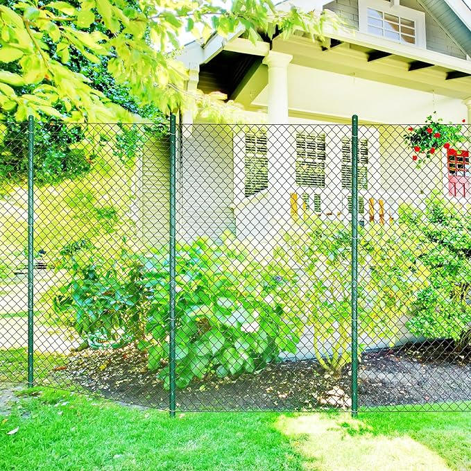 ARIFARO Sturdy Duty Metal Fence Posts 7 Feet assemblable,Pack of 10, No Digging Garden U Post for Wire Fencing Steel Poles for Yard, Outdoor