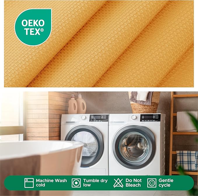 Biscaynebay Fall Tablecloth Textured Fabric Square Tablecloths 90x90'', Fall Gold Thanksgiving Autumn Harvest Water Resistant Fabric Tablecloths for Kitchen, Dining, Wedding, Parties Machine Washable