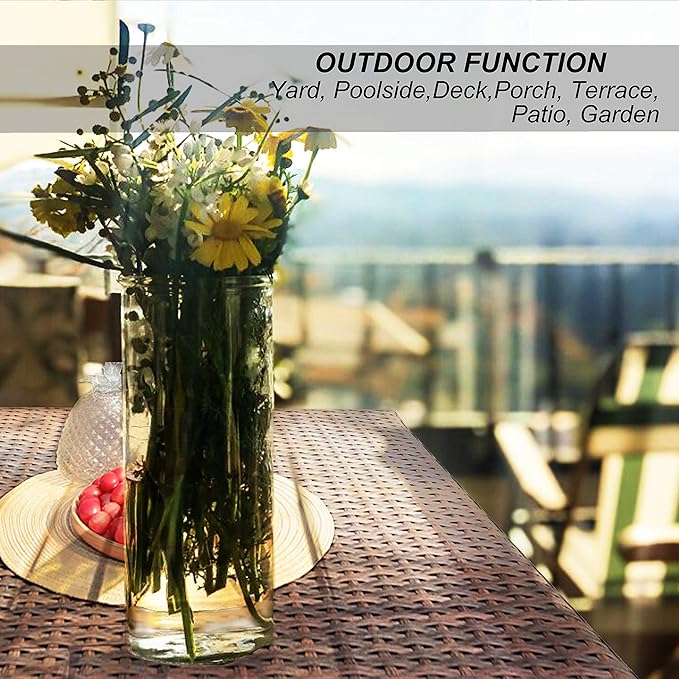 Super Patio Wicker Outdoor Patio Storage Box Waterproof, Rattan Storage Bin Deck Box for Cushions, Garden Tools, 88 Gallon, Brown