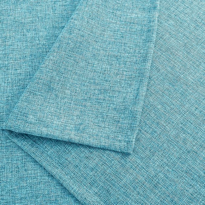 Hiasan Faux Linen Square Tablecloth - Wrinkle and Stain Resistant Washable Table Cloth for Kitchen Dining Room Holiday Table Cover for Dinner, Teal, 60 x 60 Inch