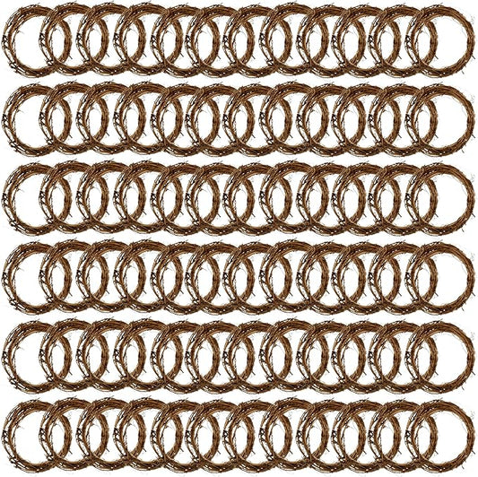 3" Natural Grapevine Wreath by Ashland - Ready-to-Decorate Rustic Home Decor for Weddings, Birthdays, Parties, and Holidays - Bulk 72 Pack